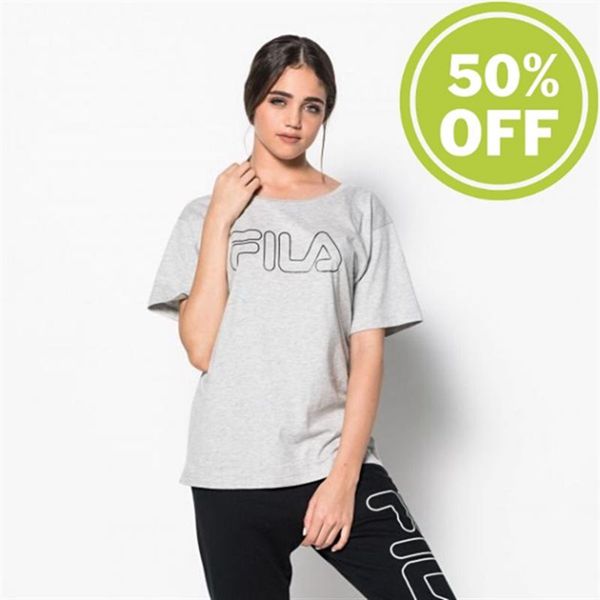 Camisetas Fila Mulher Branco - Fila Classic Core Tee Off Portugal Lojas,OHVW-19685